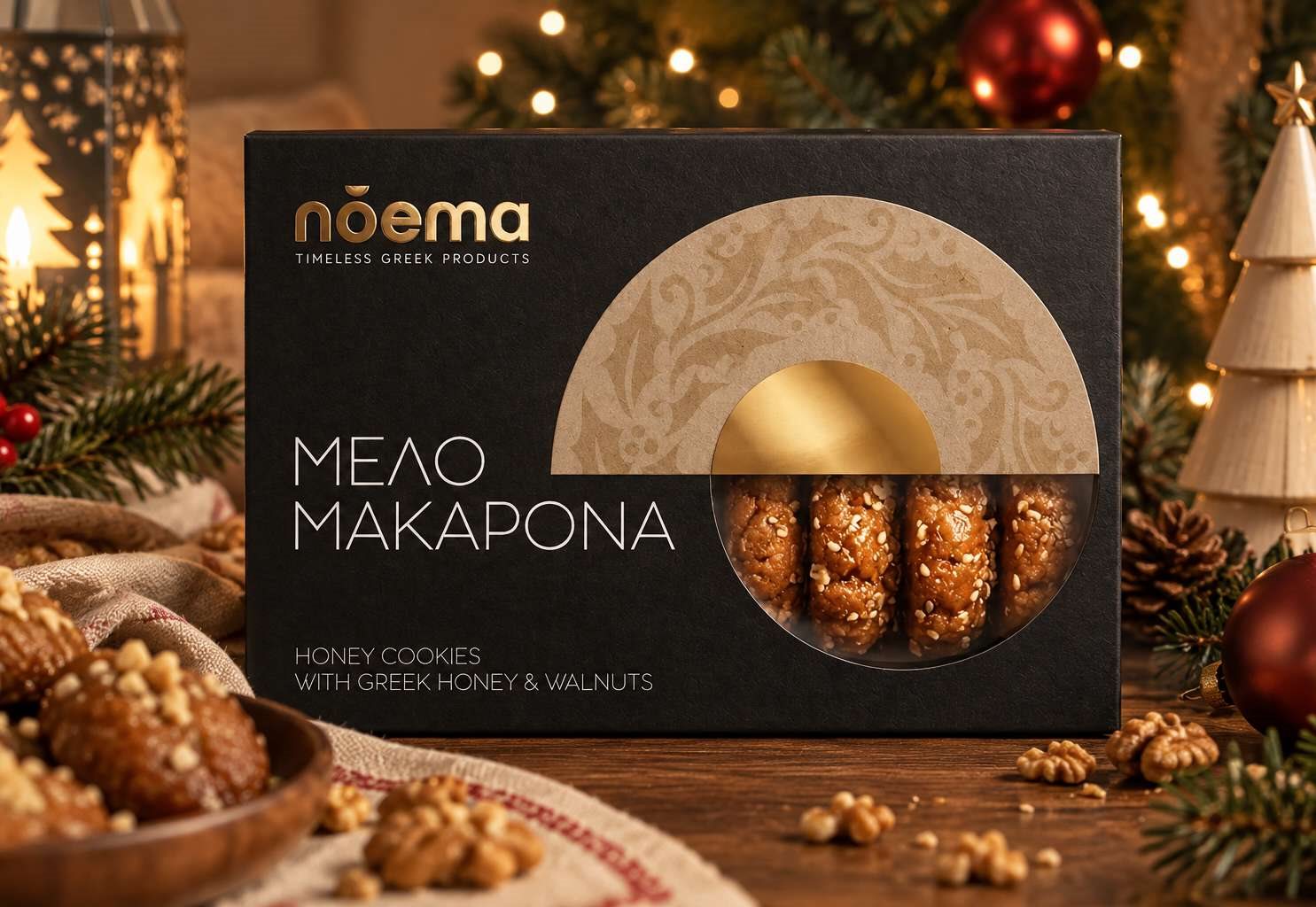 nōema Μελομακάρονα με Μέλι και Καρύδι